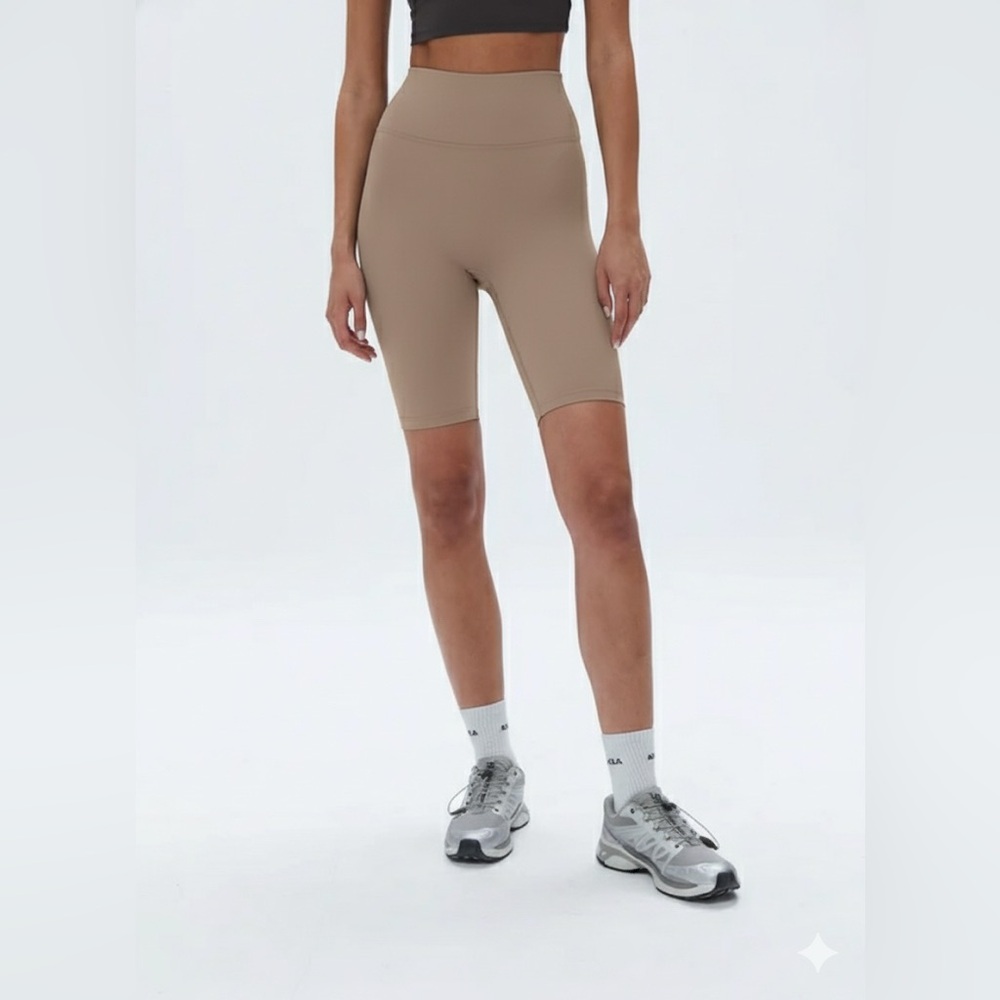 ADANOLA Ultimate Bike Shorts - Small - Nude Light Brown/Tan High Rise